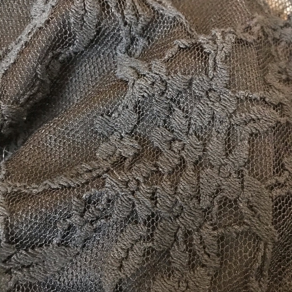 NWT Altar'd State Black Lace Mini Dress Long Bell Sleeves and Low Back - Picture 8 of 9